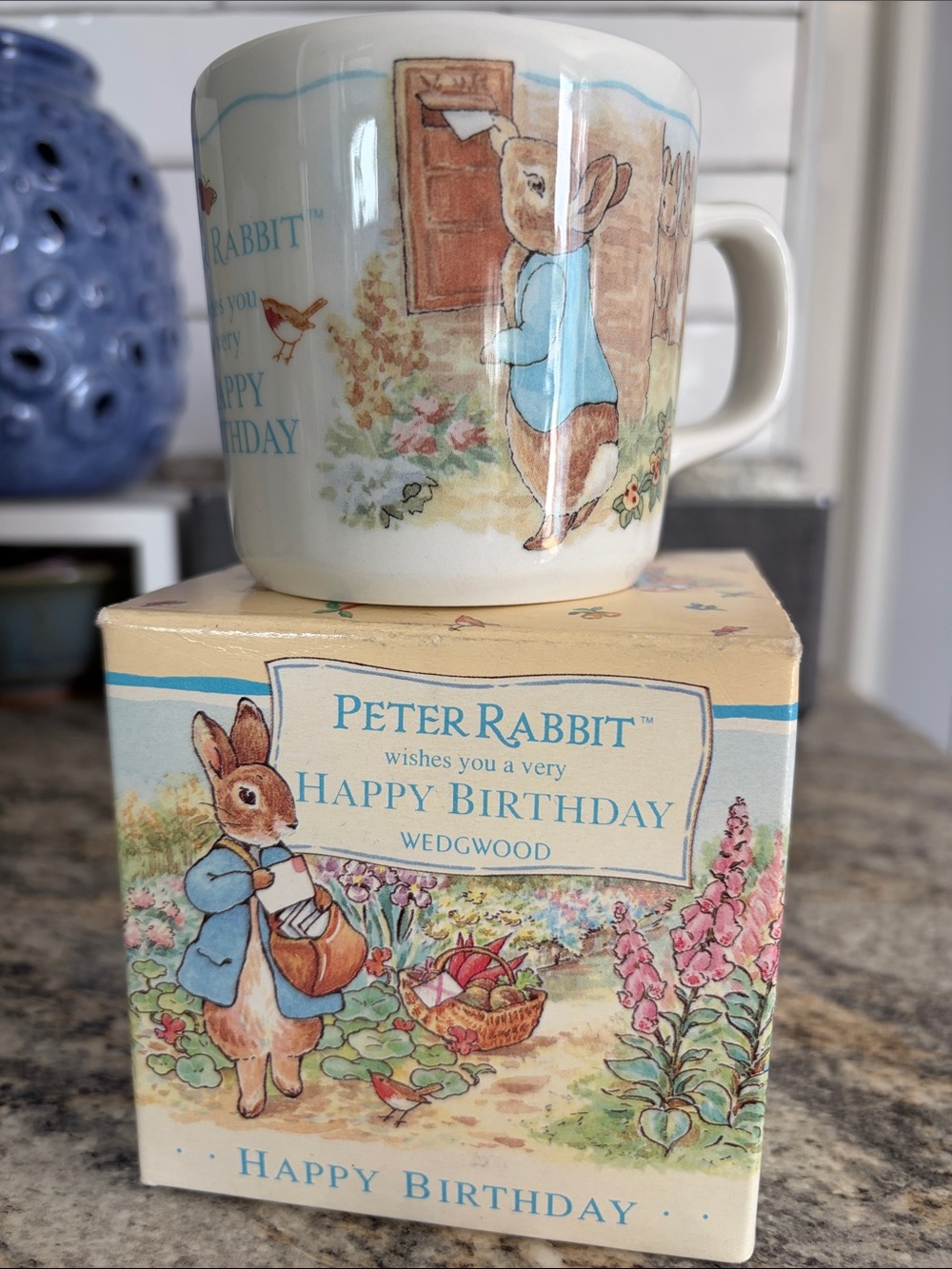 Wedgwood Peter Rabbit Mug - Light Blue & Cream